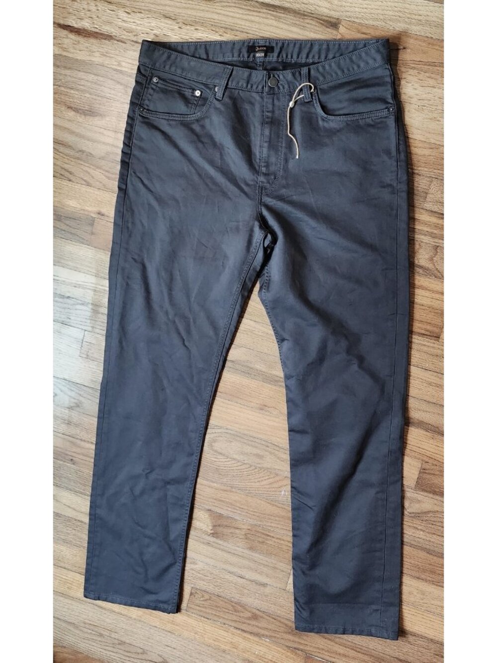 Quince Comfort Stretch Traveler 5 Pocket Pants Mens 36x34 Gray Chino Pant flex